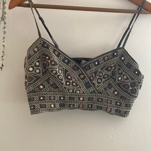 Beaded and embroidered Crop Top / Bralette